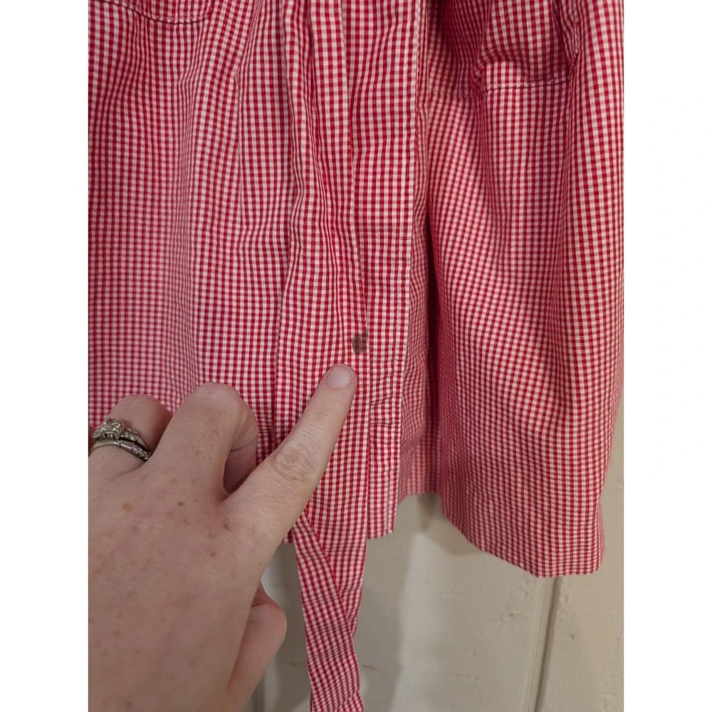 Cecil and Lou Girls Red White Gingham Cotton Robe Size 8‎ Sleepwear Loungewear
